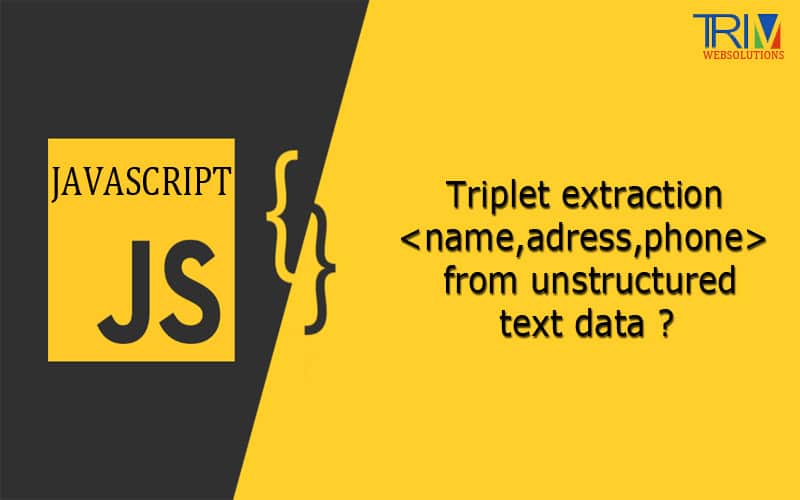 triplet extraction <name,adress,phone> from unstructured text data in js ?