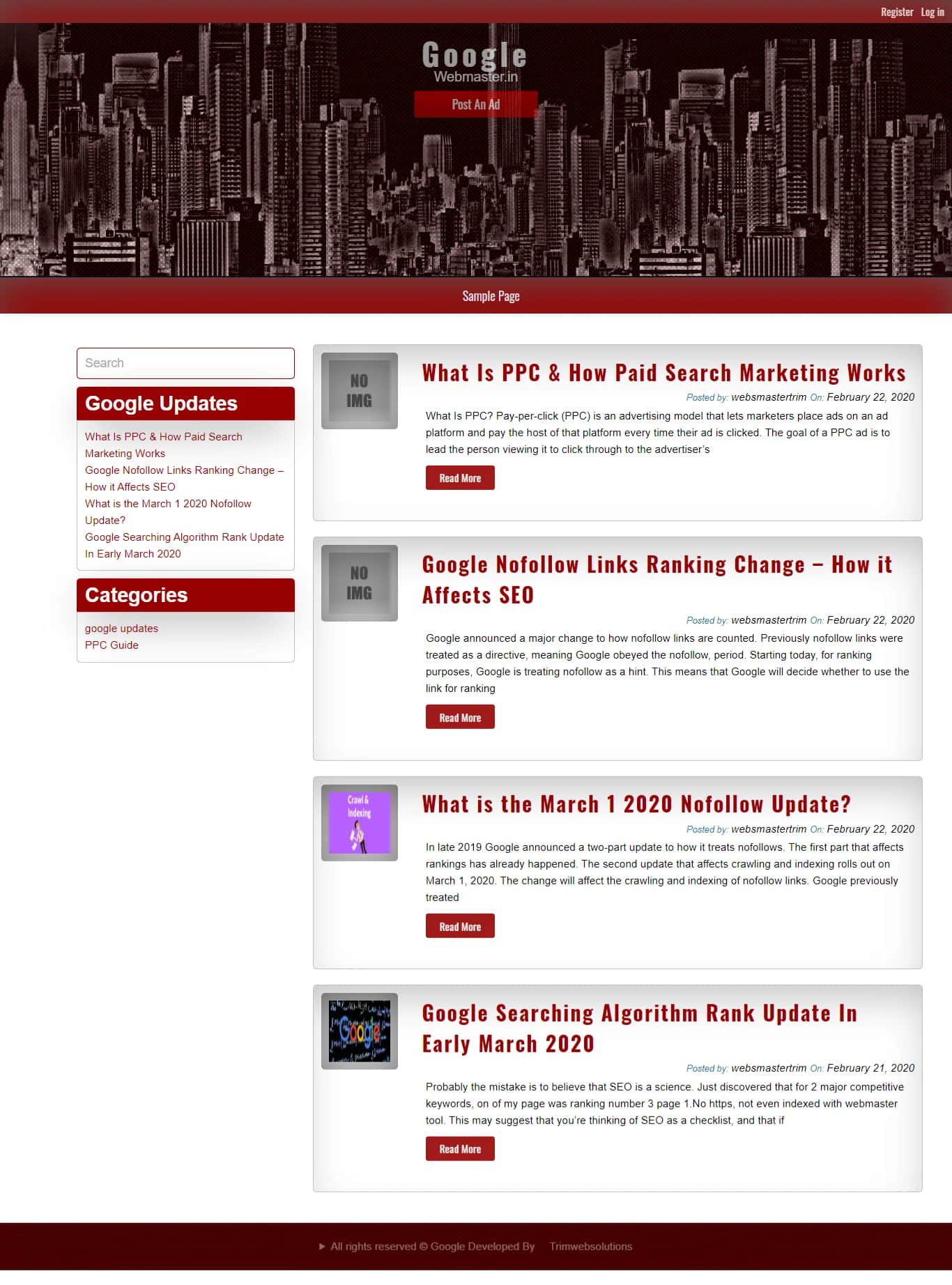 Google Web Master Bloging