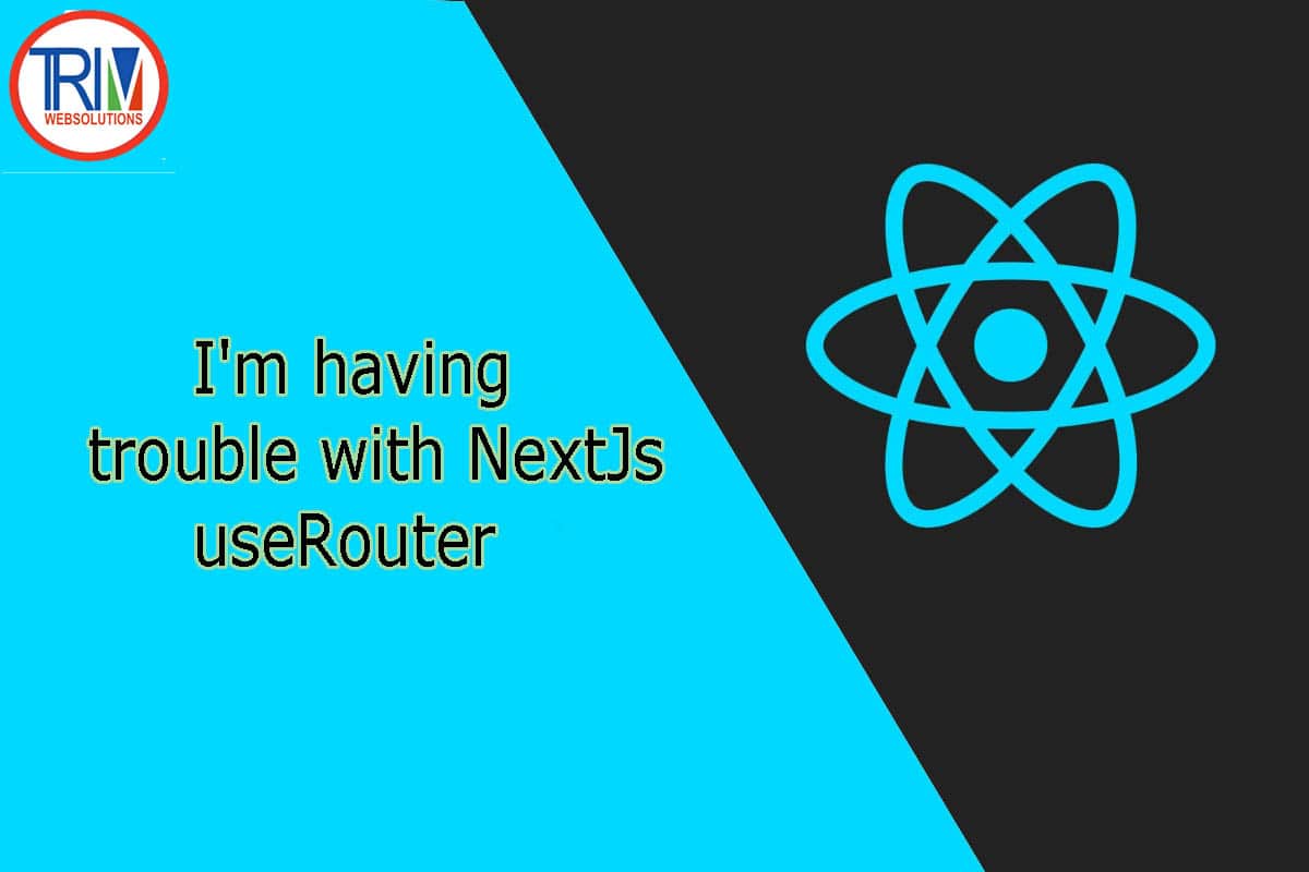 Having trouble with NextJs use Router in react js