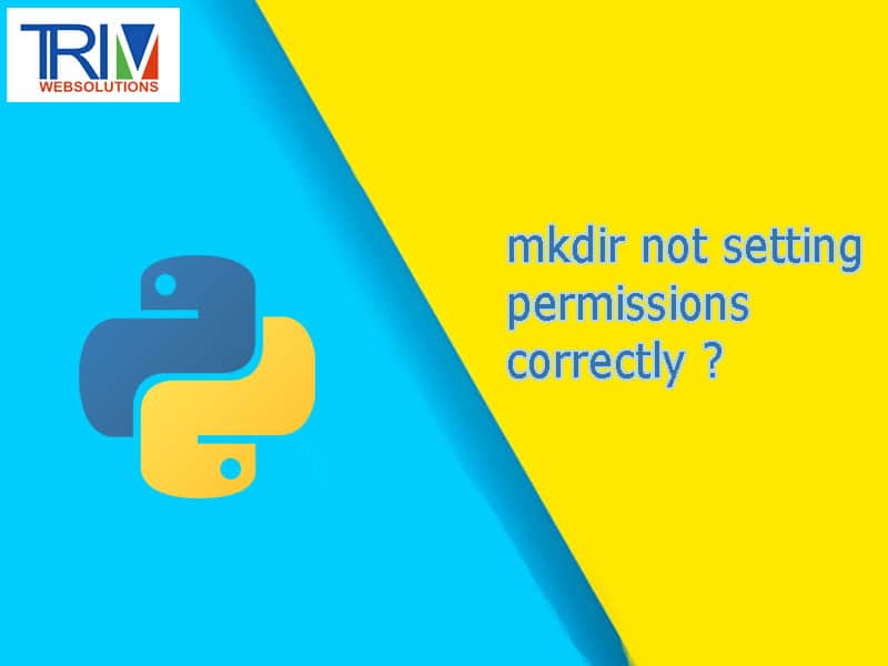 mkdir not setting permissions correctly in python ?