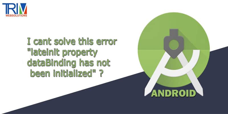I cant solve this error "lateinit property dataBinding has not been initialized" in android ?