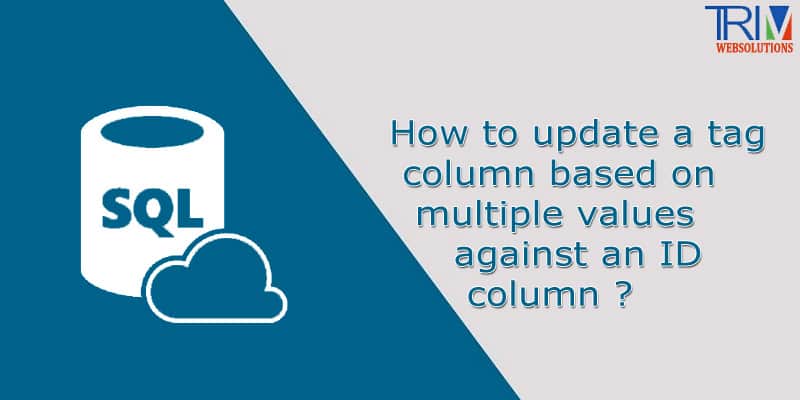 how to update a tag column based on multiple values against an ID column in SQL ?